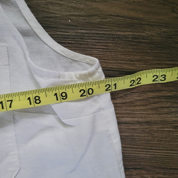 NEW Gap Linen Maxi Shirtdress Large Petite White Button Womens Sleeveless - Picture 10 of 10